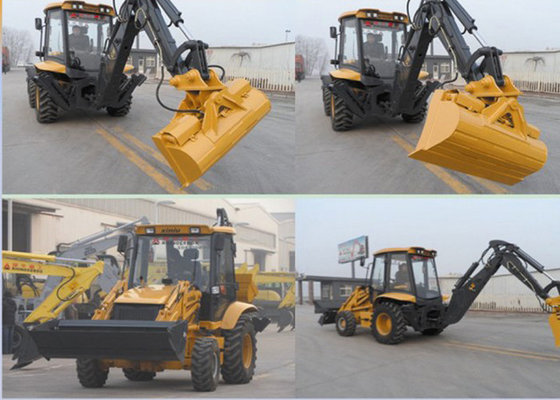 China Multi - Function Compact Tractor With Backhoe And Front End Loader For Farm supplier