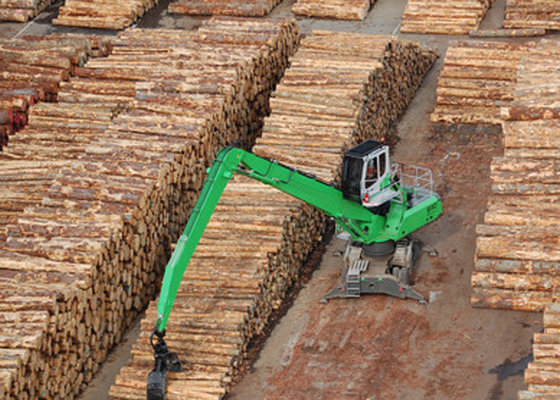 China Transporting Round Timber Material Handler Equipment , Scrap Handling Equipment With Trailers Log Handling Machine supplier