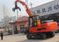 Material Handler Crawler Excavator With Hydraulic Wood Grapple / Log Grab / Timber Gripper supplier