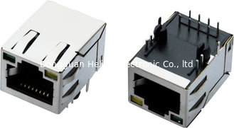 China Single Port RJ45 Surface Mount Modular Connector Jacks with LEDs MJ2B-B211-RSL14T001-5 supplier