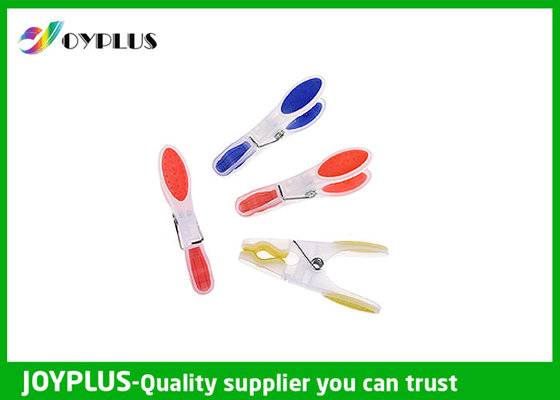 China Colorful Plastic Clothes Pegs Set / Plastic Clothes Clips PP TPR Material supplier
