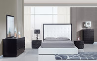 New Design Apartment interior White/Wenge Panel Bedroom Furniture Set supplier