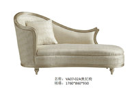 Custom made European design Long bench furniture by Fabric upholstered with Sliver painting legs supplier