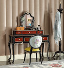 Luxury house of Villa Bedroom furniture Dresser with Mirror stand in Beech wood carving supplier