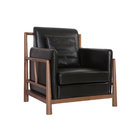 Modern Chinese furniture design of Walnut wood frame in Simple with leather upholstered for Cutural hotel room supplier
