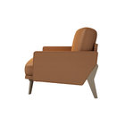 Modern wood sofa furniture for Lobby leisure used leather upholstery used Ash wood legs supplier