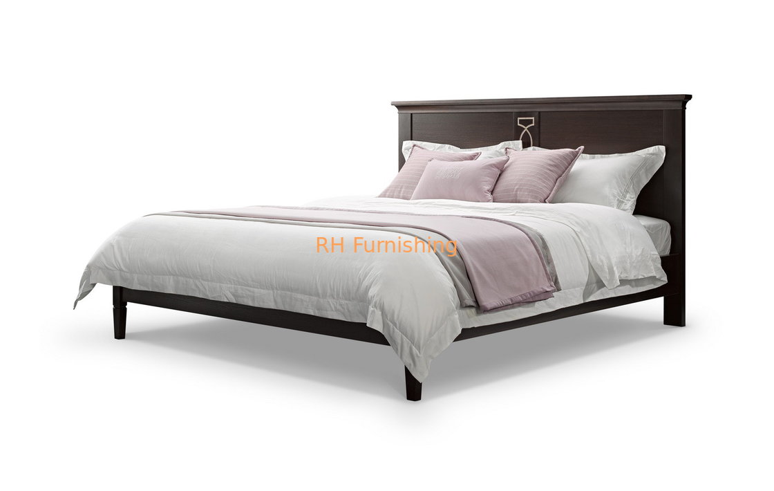 Dark Oak Bed Furniture For Home Used Modern American Style Interior Design From China Supplier Of RH Furnishing supplier