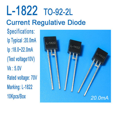 China DIODE Current Regulative Diode L-1822 TO-92-2L 20.0mA CRD supplier