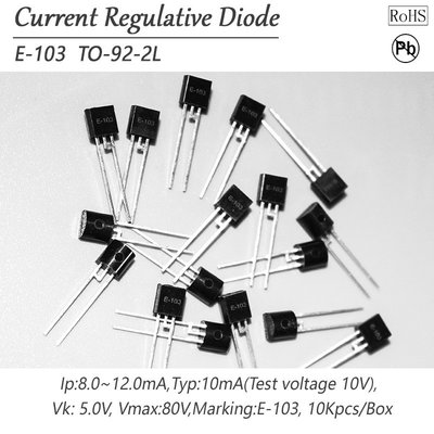 China DIODE Current Regulative Diode E-103 TO-92-2L current 10.0mA supplier