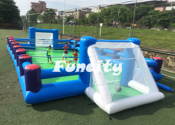 0.55MM PVC Tarpaulin Inflatable Human Foosball Court , Inflatable Soccer Field