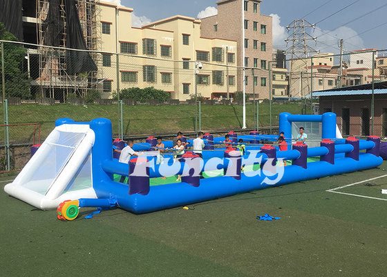 0.55MM PVC Tarpaulin Inflatable Human Foosball Court , Inflatable Soccer Field