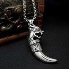 Titanium Stainless Steel Pendant Necklace Dragon Cobbra Wolf Tooth Style(SP183)
