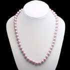Luxury Luster Purple Round 10mm Shell Pearls Necklace 22 inches (N10633)
