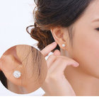 925 Silver Fashion Crystal Ball Stud Earrings(EEBALL01)