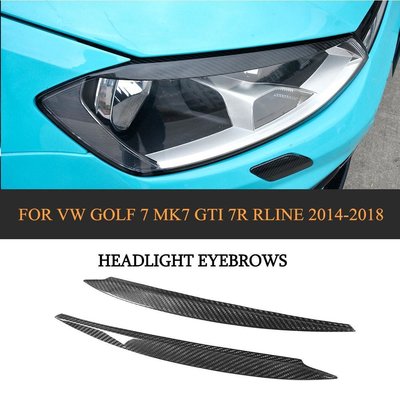 Carbon Fiber Headlight Eyebrows Cover for Volkswagen VW GOLF 7 M K7 GTI 7 R R LINE 2014-2018