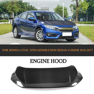 2016 Carbon Fiber Engine Bonnet Hood for Honda Civic 10th 16-17