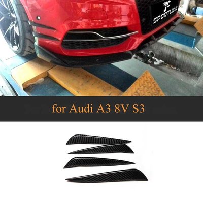 Carbon Fiber Auto Car Air Intake Trims Air Vent Decoration for Audi A3 Sline S3 Sedan 4-Door 2013-2016
