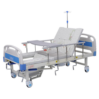 China Factory Cheap 5 Crank Manual Medical Hospital Bed with Toilet  Medical Bed Nursing Bed supplier
