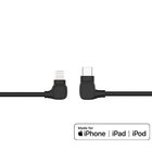 USB-C to 90 Degree Lightning Cable (3 ft), MFi Certified, Supports Power Delivery