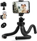 Phone Tripod Flexible Tripod for iPhone Camera with Wireless Remote and Universal Phone Mount, 360° Rotating Mini Tripod