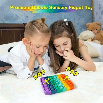 Tie-dye Push Pop Bubble Fidget Toy, Anxiety &amp; Tension Relieve, Squeeze Sensory Tools to Relieve Emotional Stress for Kid