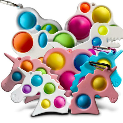 Fidget Toys Stress Relief Hand Toys Simple Toy for Kids Adults, Mini Pop Push it Bubble Fidget Sensory Toys Office Desk