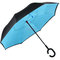 Double layer canopy inside out reversible umbrella, upside down umbrella, reverse inverted umbrella supplier