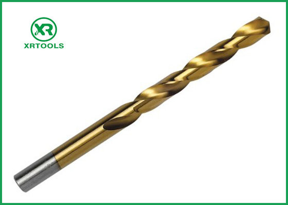 China HSS4341 Twist Drill Bit , Roll Forged Half Ground Tin Coated Titanium Drill Bits supplier