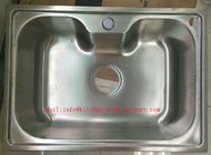 6043 high quality single bowl stainless steel sinks factory price with kitchen faucets