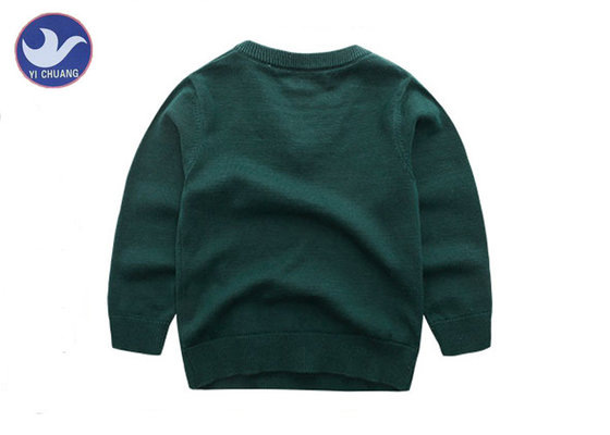 Basic V Neck Boys Knit Pullover Sweater for Student / School Knitwear