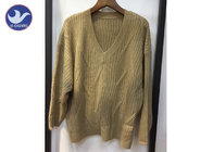 Soft And Comfortable Chunky V Neck Knit Sweater / Women'S Long Sleeve Pullovers