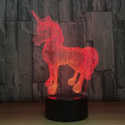 3D acrylic children night light,special promotion gift, unicorn night light 3d led lamp