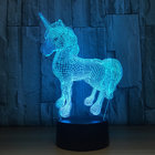 3D acrylic children night light,special promotion gift, unicorn night light 3d led lamp