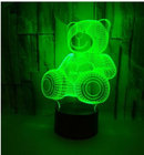 3D LED Hot Sale 3D Heart Bear Kids Night Light for Baby night light