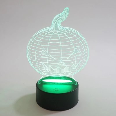 3D Smart Touch Pumpkin 3D LED 7 Colors Change Halloween Pumpkin Night light  wholesales