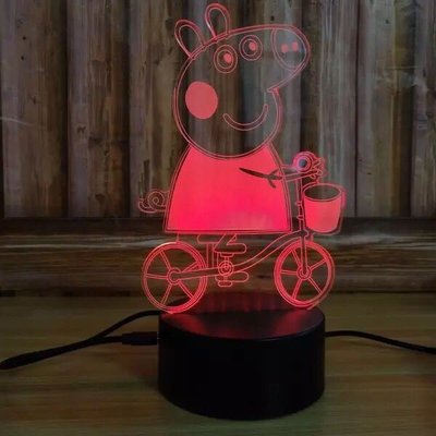 Hot sales Creative acrylic desk 3D Illusion Light 3D LED night lamp for promotion