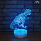 3D Dinosaurs 02 Visual Light 7 Colors Touch Table Desk night light for room decoration
