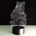 Chinese Supplier Cute Winnie the Pooh Bear 3D Lights Colorful 3D Lights Acrylic LED Night Light Touch Switches
