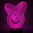 Acrylic sweet heart shape LED 3D Visual Lamp manufacture cartoon designs 3d led mini night light for kids gift
