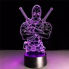 Ninja Design 3D Lights 7 Colors Acrylic LED Night Light Touch Switches  for Halloween Easter Thanksgiving Christmas