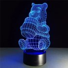 Chinese Supplier the Pooh Colorful 3D Lights Acrylic LED Night Light Touch Switches