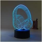 Hot sale Clock design 3D LED Touch Control 7 Colors Change Night Light with USB Charger For Kids Christmas