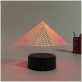 Hot sale 3D LED Illusion Victory Gesture Touch Control 7 Colors Change Night Light with USB Charger For Kids