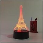 Hot sales Home decorate 3D Illusion rocket design Plug Powered Dimmable LED Desk Lamp Night Light  for gift