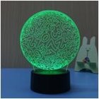 Science fiction 3D Illusion Multicolor LED Bedside Night Light Lamp with touchable Swith wholesales