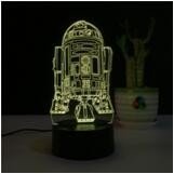 Science fiction 3D Illusion Multicolor LED Bedside Night Light Lamp with touchable Swith wholesales