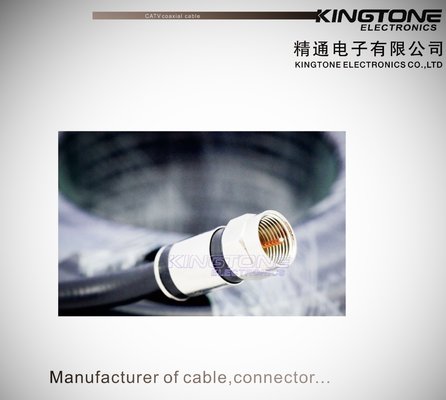 China Digital Camera Transmit CATV Coaxial Cable RG6 in 20M with Compression Connector supplier