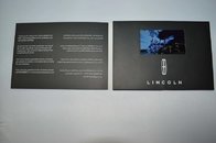 Rechargeable Flip Book Video brochure / booklet , lcd invitation card with usb