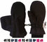 waterproof winter children mittens outdoor mittens  snow mittens mountain gloves black color  polyester fabric supplier