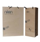 logo plain recyclable gift shopping carrier packaging red colored custom printed paper bag handle